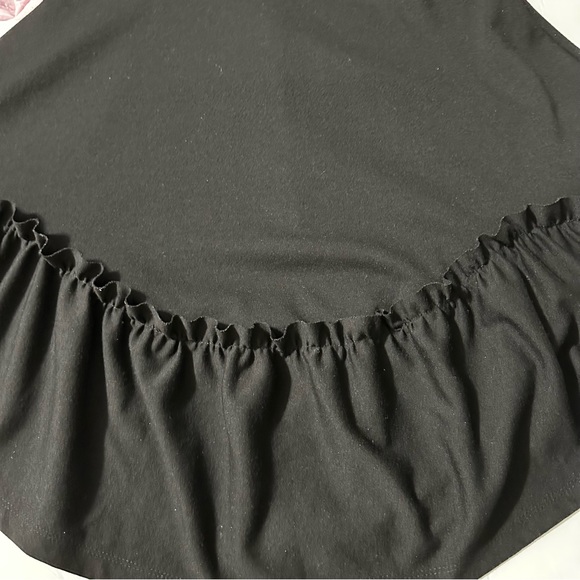 GAP Women's Black Fit and Flare 3/4 Sleeve Ruffled Tail Dress Size 10 - Picture 6 of 10